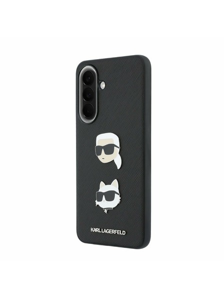 Karl Lagerfeld Karl Lagerfeld Liquid Silicone Metal Karl and Choupette Rückseite für Samsung Galaxy A57 Black