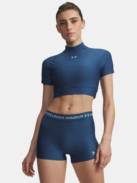 Under Armour Damen Shirt Under Armour HeatGear Crop Mock SS