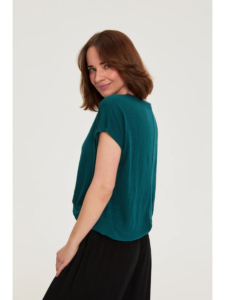 Moodo Bluse mit Kurzarm grün Moodo