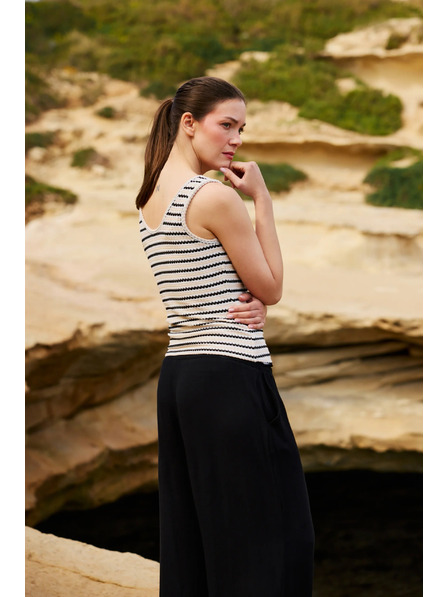 Moodo Top mit Streifen beige Moodo