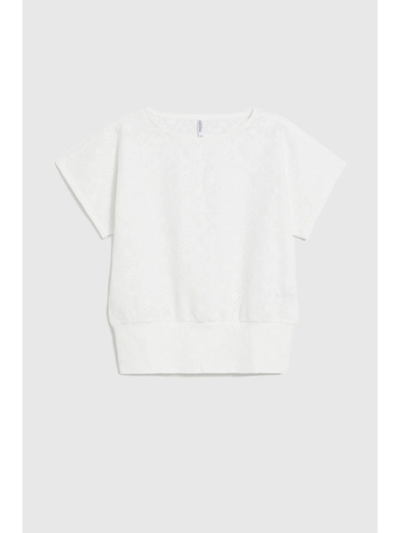 Moodo Weißes T-Shirt mit Kurzarm Moodo