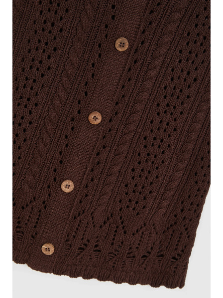 Moodo Blau-braunes Top Moodo