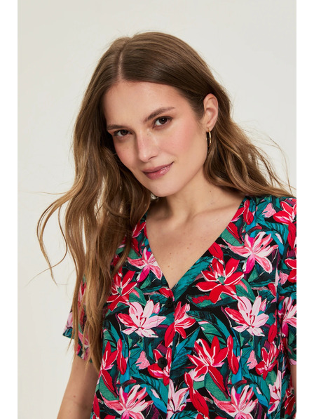 Moodo Viskosekleid mit Blumenmuster Moodo