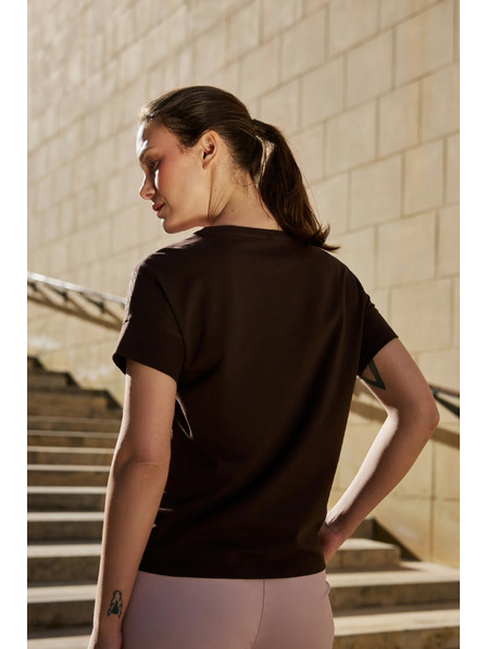 Moodo Bluse mit Applikation braun Moodo
