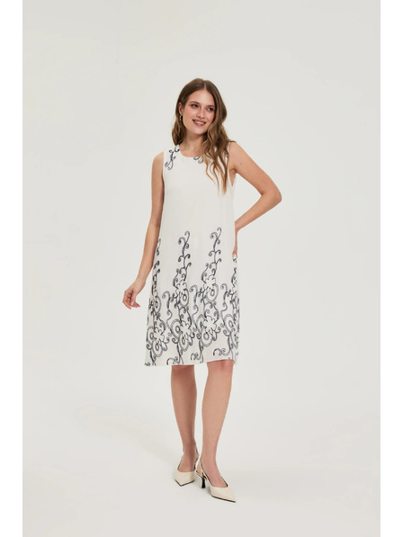Moodo Viskose-Kleid weiß Moodo