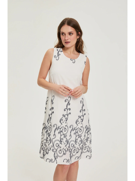 Moodo Viskose-Kleid weiß Moodo