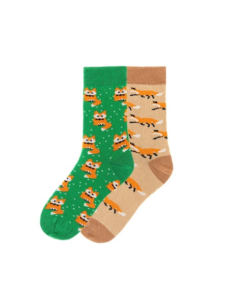 Funky Steps Funky Steps Damensocken-Set mit Fuchs-Motiv FSC271