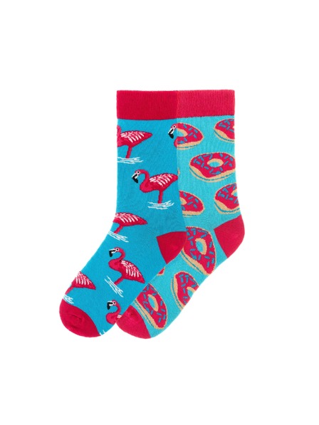 Funky Steps Funky Steps Damensocken-Set mit Flamingo- und Donut-Motiv FSC126
