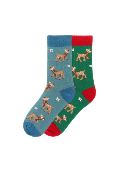 Funky Steps Funky Steps Damensocken-Set mit Reh-Motiv FCS143