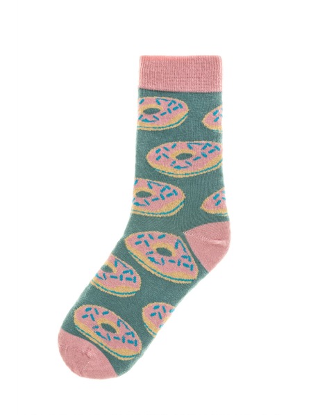 Funky Steps Funky Steps Damensocken mit Donut-Motiv FSC046