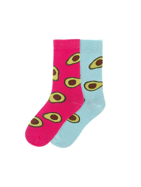 Funky Steps Funky Steps Damensocken-Set mit Avocado-Motiv FSC132
