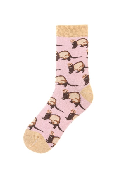 Funky Steps Funky Steps Damensocken mit Frettchen-Motiv FSC117