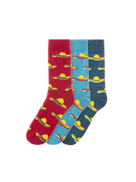 Funky Steps Funky Steps Herrenstrümpfe Set mit Sombrero Motiv FSB416