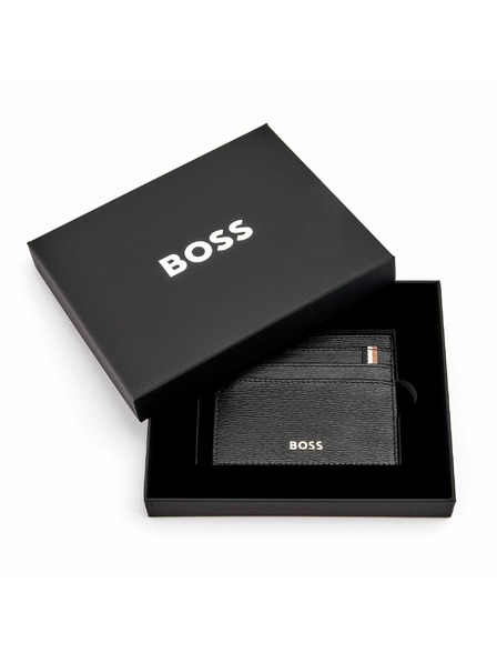Hugo Boss Schwarzes Leder Kartenetui Hugo Boss Iconic HLC421A
