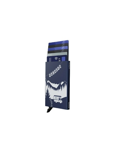 Pularys Dokumentenetui Pularys I´d Rather Be Camping blau Aluminium 192410804