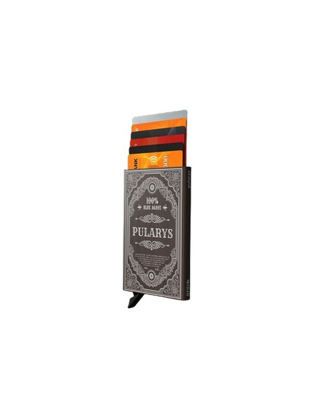 Pularys Pularys Dokumentenetui Tequila braun, gebürstetes Aluminium 191215502