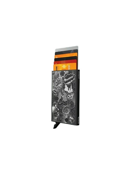 Pularys Dokumentenetui Pularys Action Comics Schwarz Aluminium 191610801