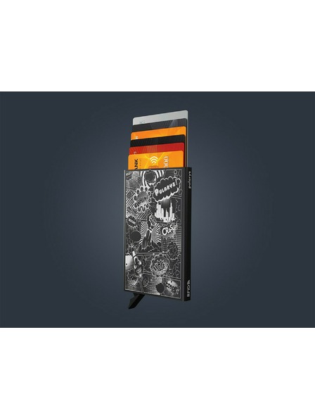 Pularys Dokumentenetui Pularys Action Comics Schwarz Aluminium 191610801