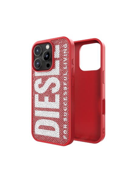 Diesel Diesel Schutzhülle für iPhone 16 Pro mit Swarovski Kristallen Rot 60188