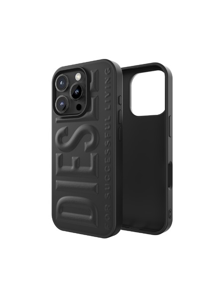 Diesel Diesel 3D Schutzhülle für iPhone 16 Pro Biscotto Schwarz 60210