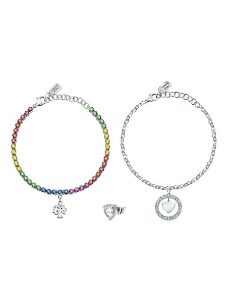 La Petite Story Geschenkset zwei Stahlarmbänder und Single Ohrring La Petite Story LPS20ASD03