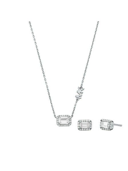 Michael Kors Set Stahl Ohrringe und Halskette Michael Kors MKC1760CZSET