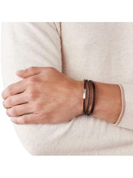 Fossil Herrenarmband aus Leder Fossil JF03323040