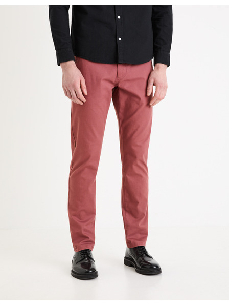 Celio Burgunderfarbene Herren Chino-Hose Celio Tocharles