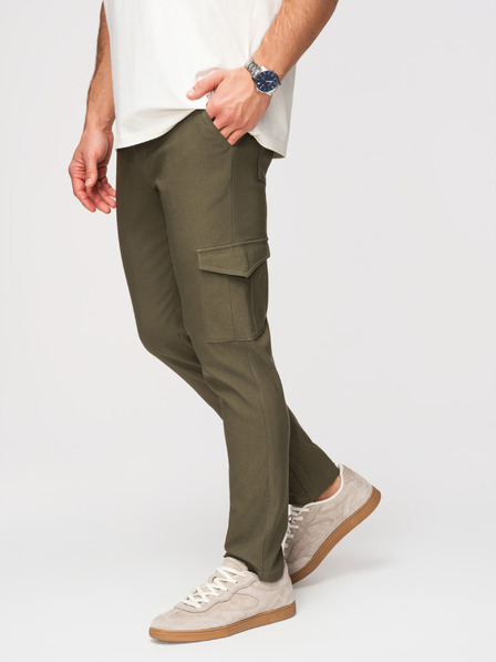 Ombre Clothing Herrenhosen REGULAR mit Cargo-Taschen - dunkeloliv-grün V1 P1515 Ombre Clothing