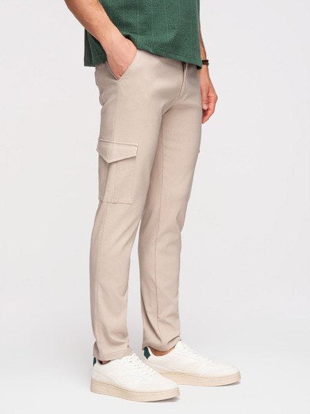 Ombre Clothing Herrenhosen REGULAR mit Cargo-Taschen - beige V3 P1515 Ombre Clothing