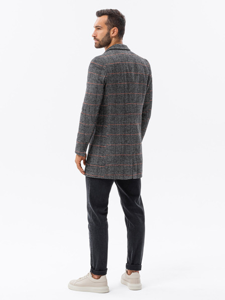 Ombre Clothing Schwarzer Herren Ombre Clothing Mantel C500