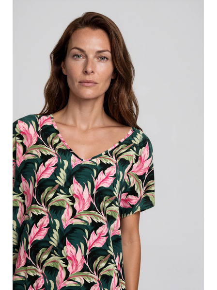 Moodo Bluse mit Pflanzenmuster grün Moodo
