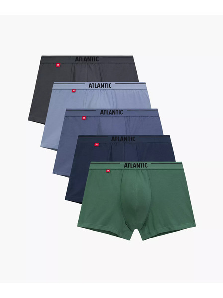 Atlantic 5er-Pack Boxershorts Grün, Grau und Blau