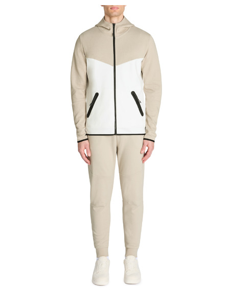 Celio Beige Herren-Kapuzenpullover mit Reißverschluss Celio Lenewyoke