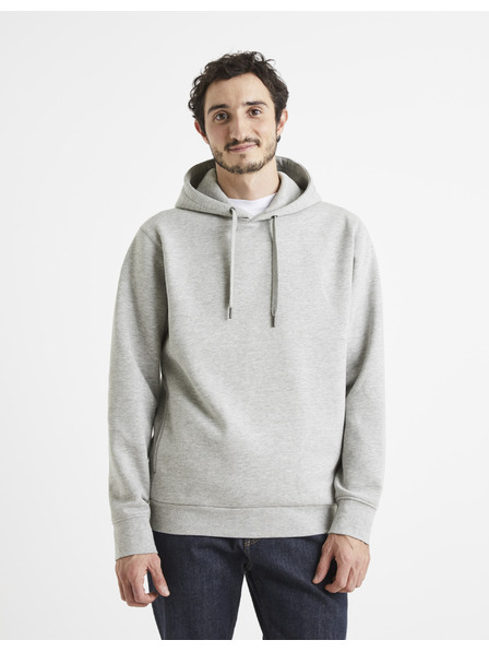 Celio Grauer Herren-Kapuzenpullover Basic Celio