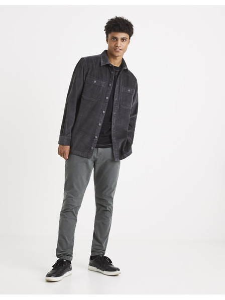 Celio Graue Herren-Cropped-Hose Celio