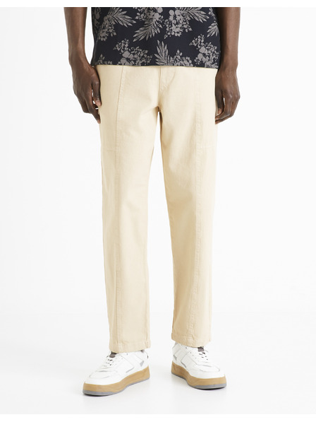 Celio Cremefarbene Herren-Cropped-Hose Celio Dorust