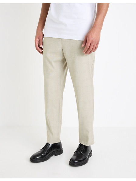Celio Cremefarbene Herrenhose Celio Gocarre