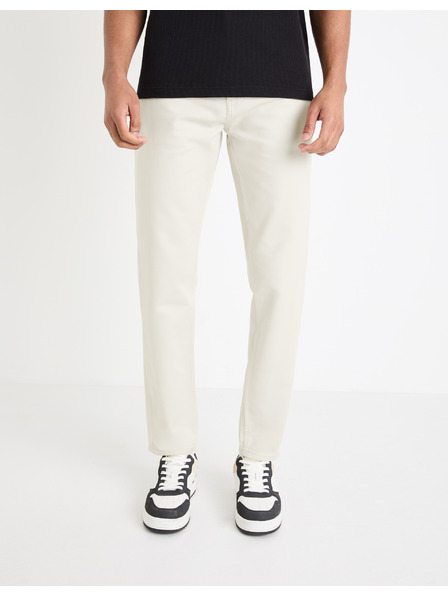 Celio Cremefarbene Herrenhose Celio Gofive