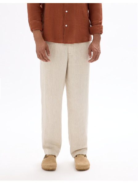 Celio Beige Herren-Leinenhosen Celio Dolinus