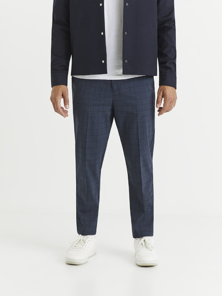 Celio Dunkelblaue Herren-Karohose Celio