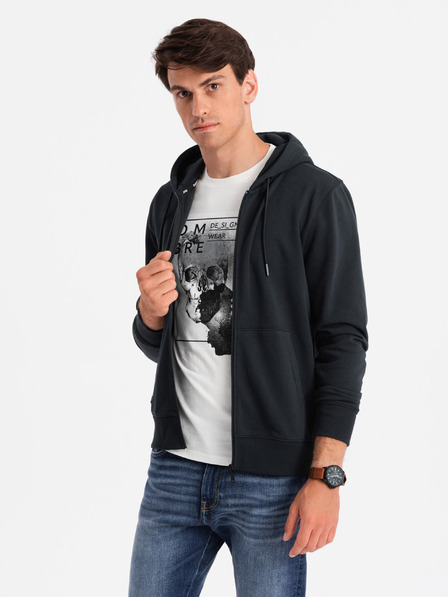 Ombre Clothing Herren Baumwoll-Sweatjacke BASIC Ombre Clothing