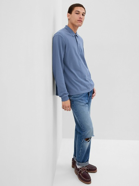 GAP Polo Shirt Pique mit langen Ärmeln GAP