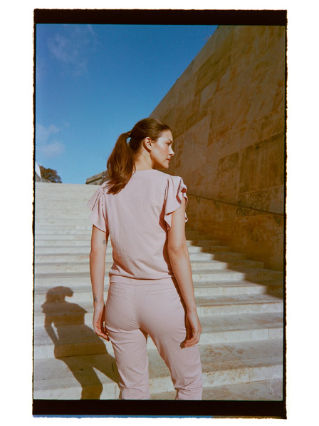 Moodo Beaded blouse pink Moodo