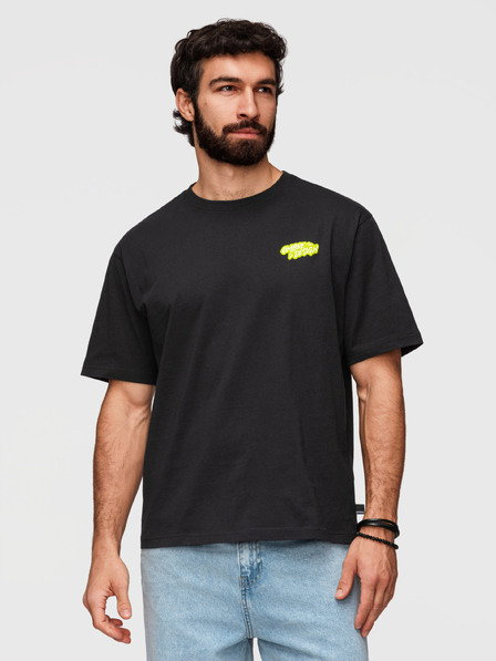Ombre Clothing Herren-Baumwoll-T-Shirt mit Druck - schwarz V1 OM-TSPT-0288 Ombre Clothing