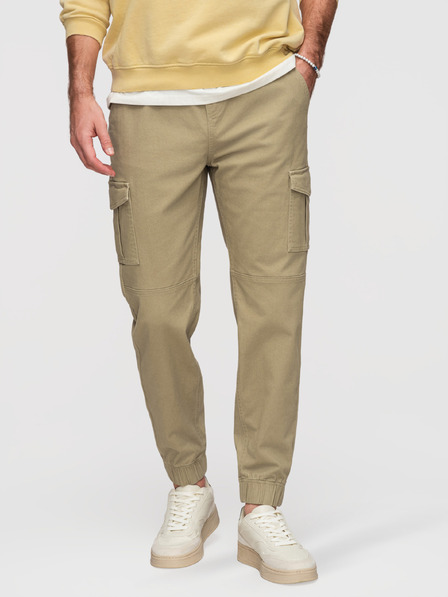 Ombre Clothing Herren-JOGGERY-Hose mit Reißverschluss-Cargotaschen - khaki V1 OM-PAJO-0290 Ombre Clothing