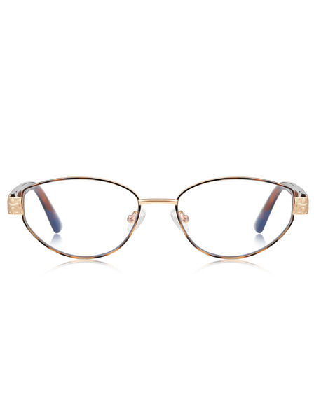 VEYREY VeyRey Katzenauge-Sonnenbrille Ugru Leopardenmuster-Rahmen klare Gläser