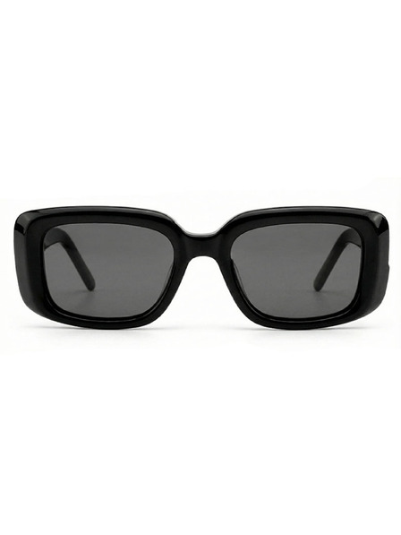 VEYREY VeyRey eckige Acetat-Sonnenbrille polarisiert Xep schwarze Fassung schwarze Gläser
