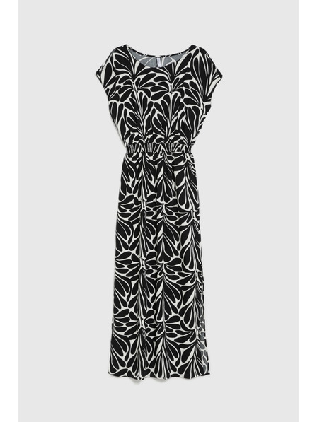 Moodo Schwarzes Viskose-Kleid Moodo