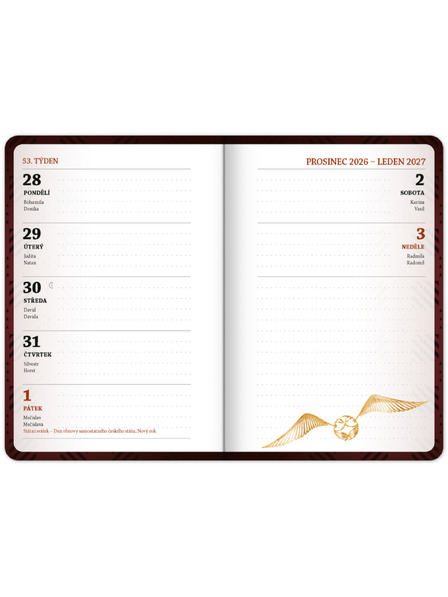 NOTIQUE NOTIQUE Schülertagebuch Harry Potter (September 2026 – Dezember 2027), 9,8 x 14,5 cm
